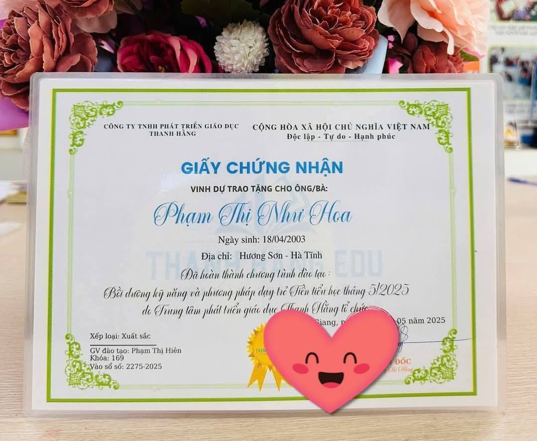 chung chi tien tieu hoc 3