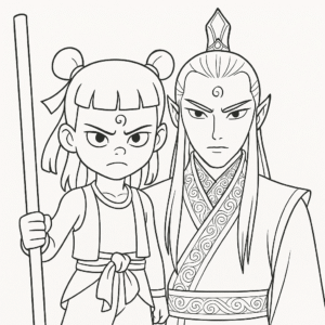 tranh to mau na tra va ngao binh