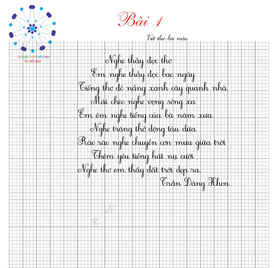 Vở Tập Viết Lớp 1 PDF Vở tập viết lớp 1 tập 1 PDF